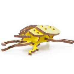 Flat River Group Little & Wood: Buzzing Beetle 3D Wooden Puzzle Kit - Yellow* Puzzles