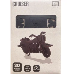 Flat River Group Little & Wood: Cruiser - Medium 3D Wooden Bike Puzzle Kit, Black* Puzzles