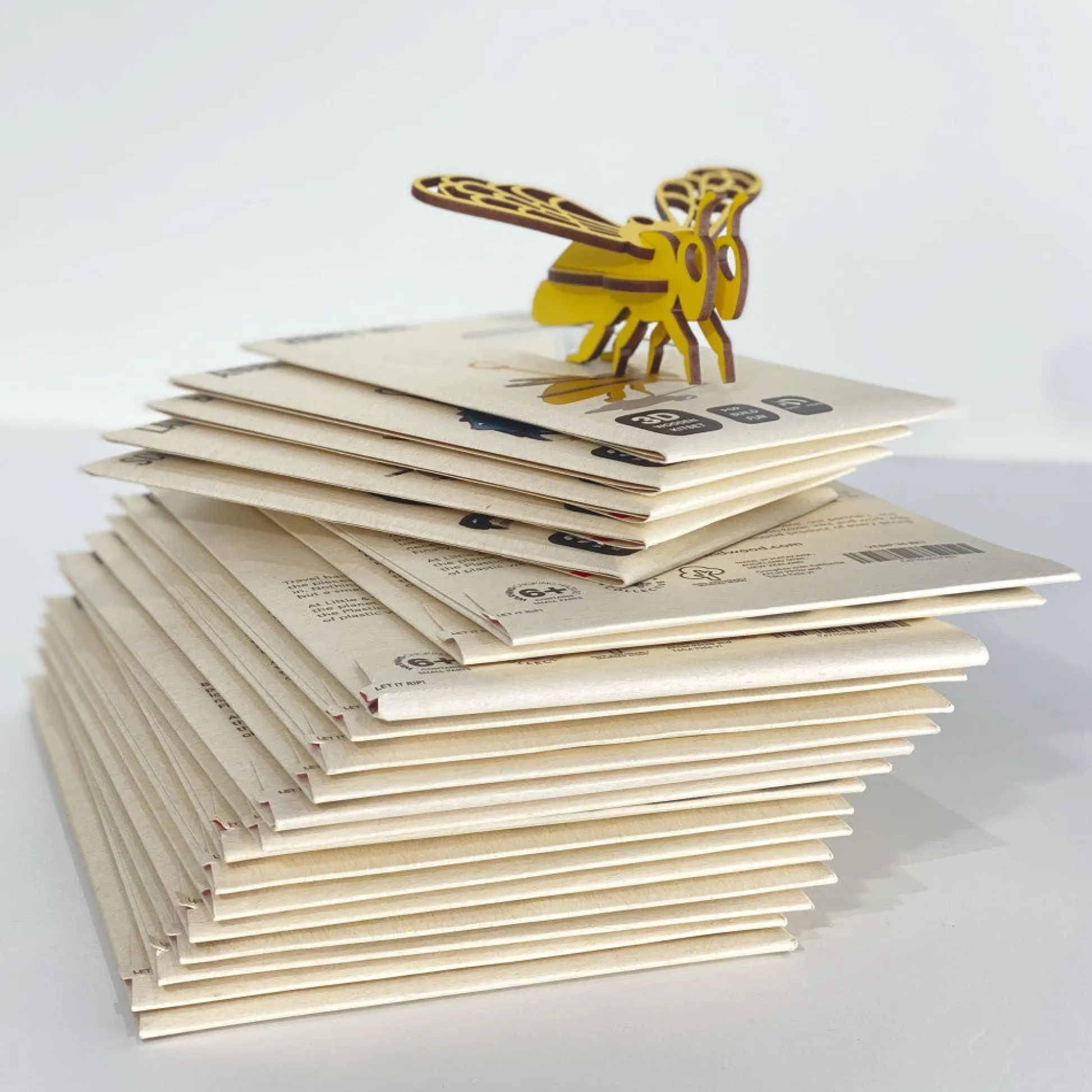 Flat River Group Little & Wood: Honey Bee Yellow 3D Wooden Puzzle Kit* Puzzles