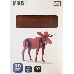 Flat River Group Little & Wood: Medium Moose 3D Wooden Puzzle Kit* Puzzles