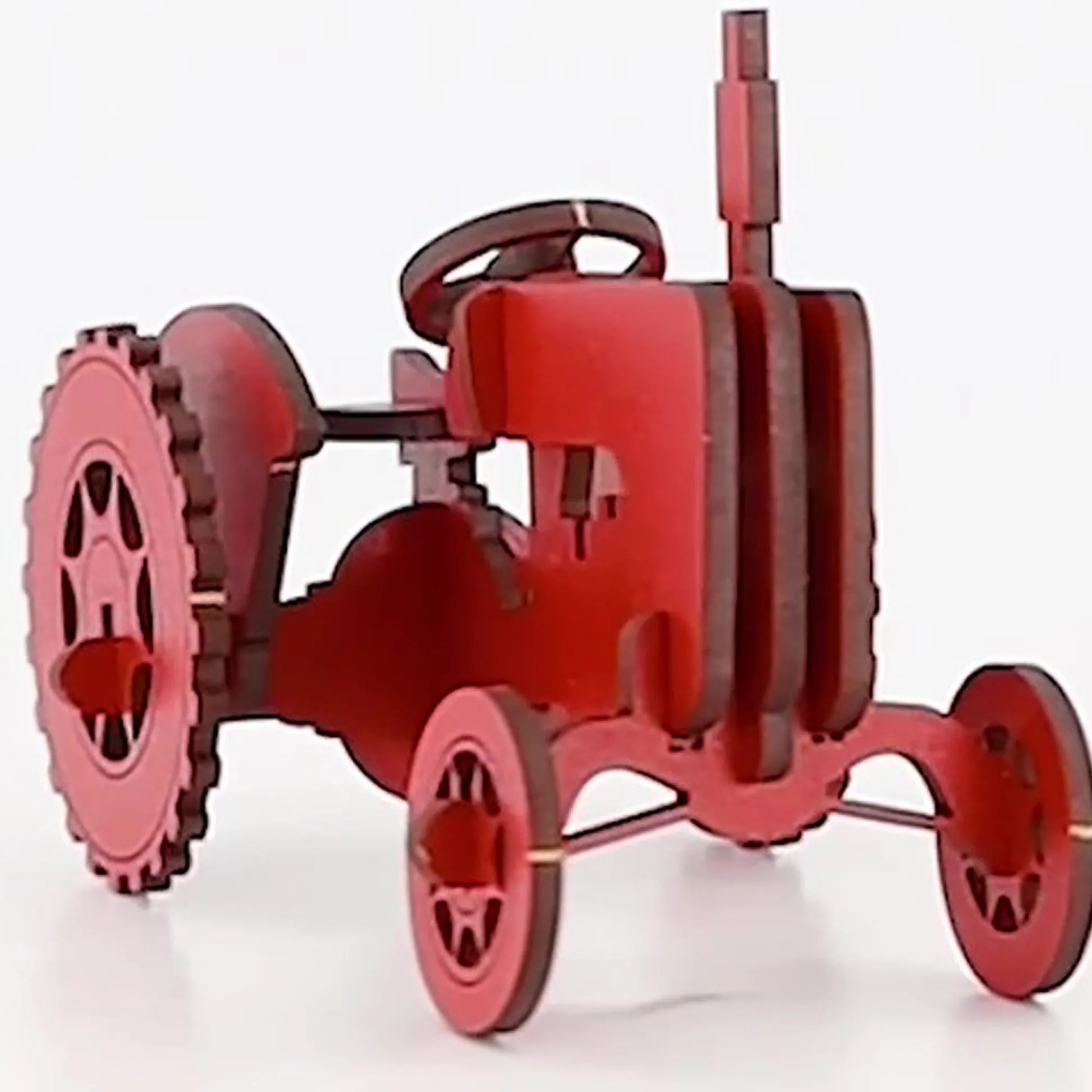 Flat River Group Little & Wood: Mighty Tractor - Red 3D Wooden Puzzle Kit* Puzzles