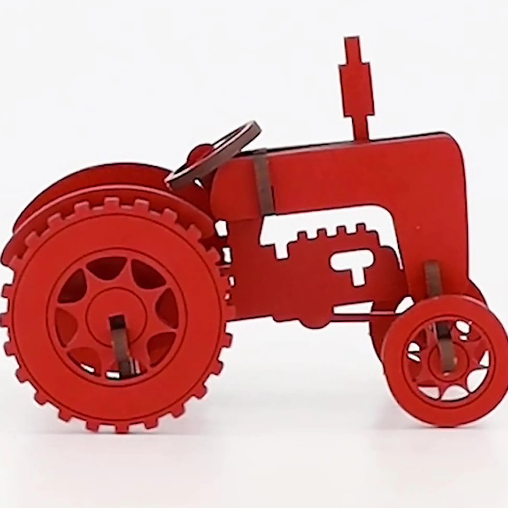 Flat River Group Little & Wood: Mighty Tractor - Red 3D Wooden Puzzle Kit* Puzzles