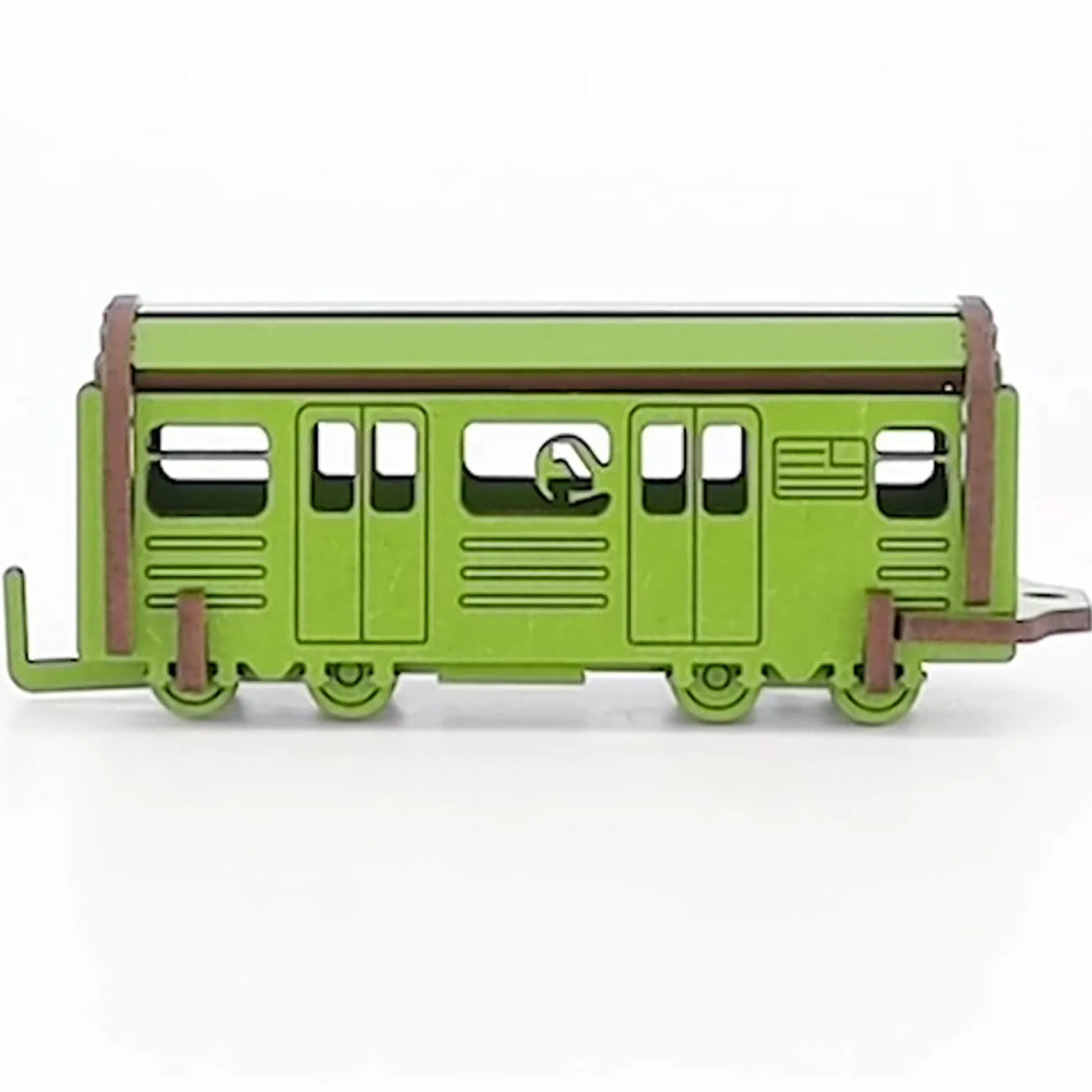 Flat River Group Little & Wood: NYC Subway 4 Train - 3D Wooden Puzzle Kit, Medium - Green* Puzzles