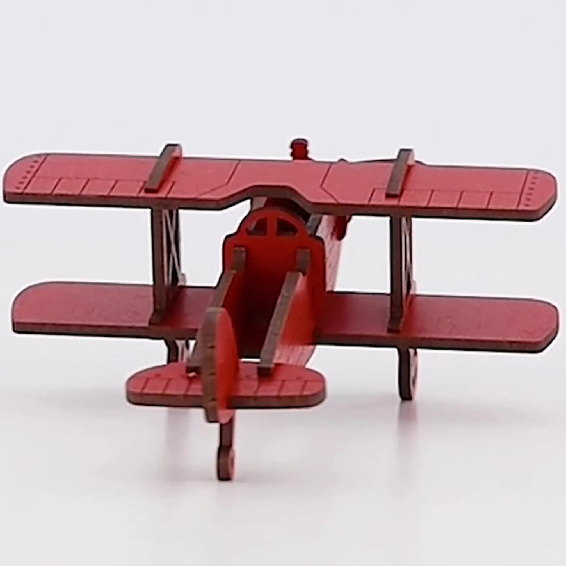 Flat River Group Little & Wood: Red Medium Biplane 3D Wooden Puzzle Kit* Puzzles