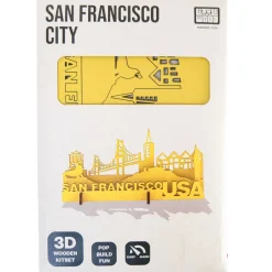 Flat River Group Little & Wood: San Francisco 3D Wooden Puzzle Kit - Medium* Puzzles