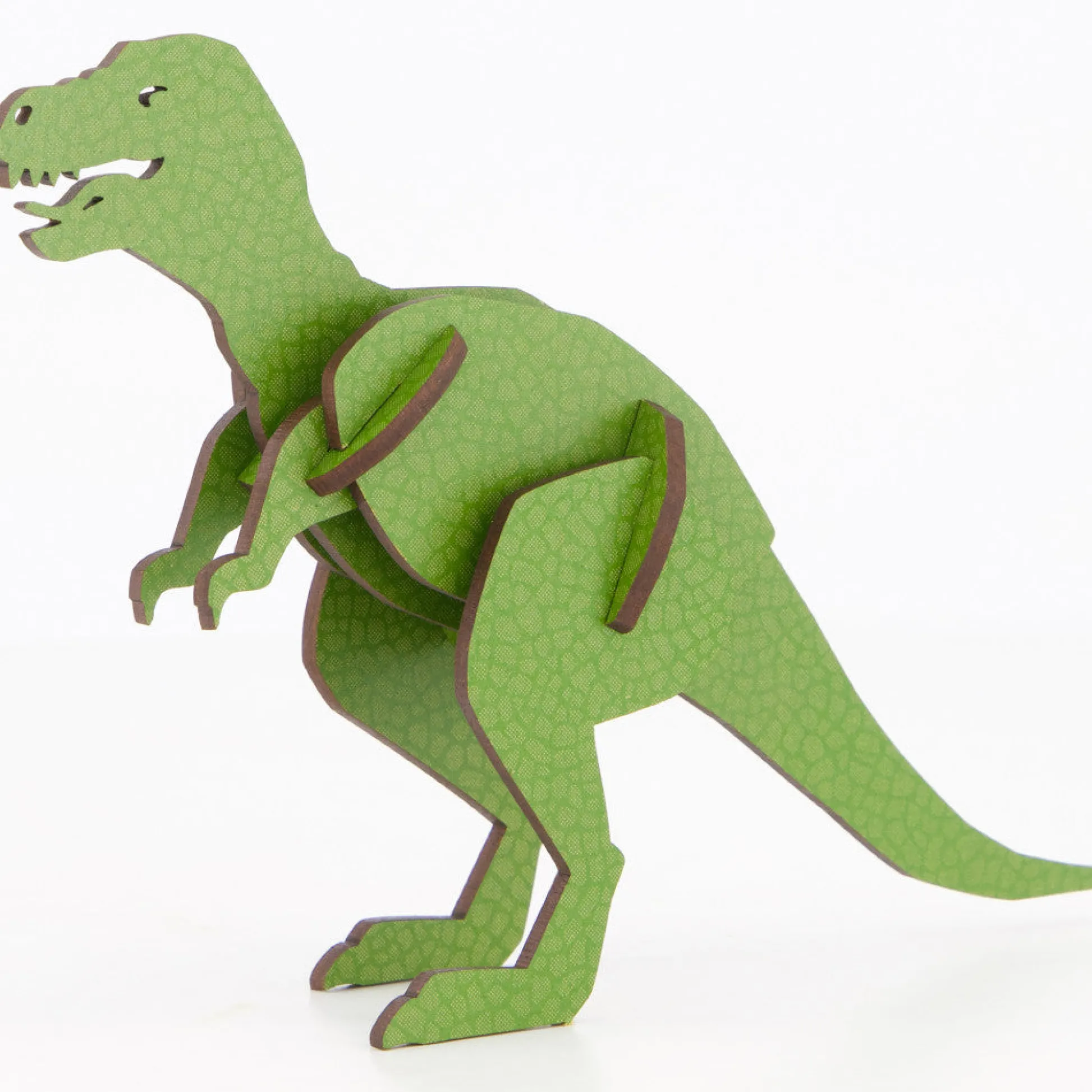 Flat River Group Little & Wood: T-Rex Green, Medium 3D Wooden Puzzle Kit* Puzzles