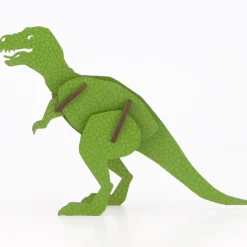 Flat River Group Little & Wood: T-Rex Green, Medium 3D Wooden Puzzle Kit* Puzzles
