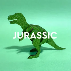 Flat River Group Little & Wood: T-Rex Green, Medium 3D Wooden Puzzle Kit* Puzzles