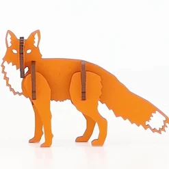 Flat River Group Little & Wood: Woodlet: Small Curious Fox - 3D Wooden Puzzle Kit* Puzzles