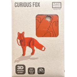 Flat River Group Little & Wood: Woodlet: Small Curious Fox - 3D Wooden Puzzle Kit* Puzzles