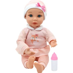Flat River Group Little Darlings 14 Inch - Sweet Touch Baby Doll with Fox-Pink-White Outfit* Baby Dolls|Stuffed Animals & Plush Toys