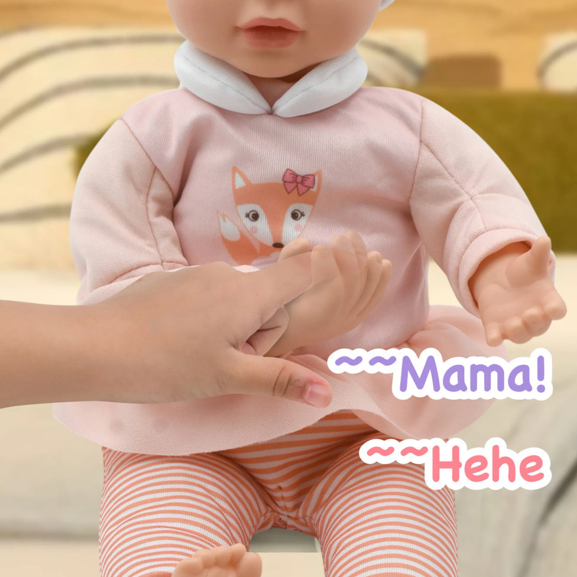 Flat River Group Little Darlings 14 Inch - Sweet Touch Baby Doll with Fox-Pink-White Outfit* Baby Dolls|Stuffed Animals & Plush Toys