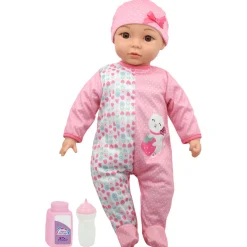 Flat River Group Little Darlings 19" Interactive Cuddle Baby Doll - Pink Kitty Outfit* Social & Emotional Skills|Interactive Dolls & Pets