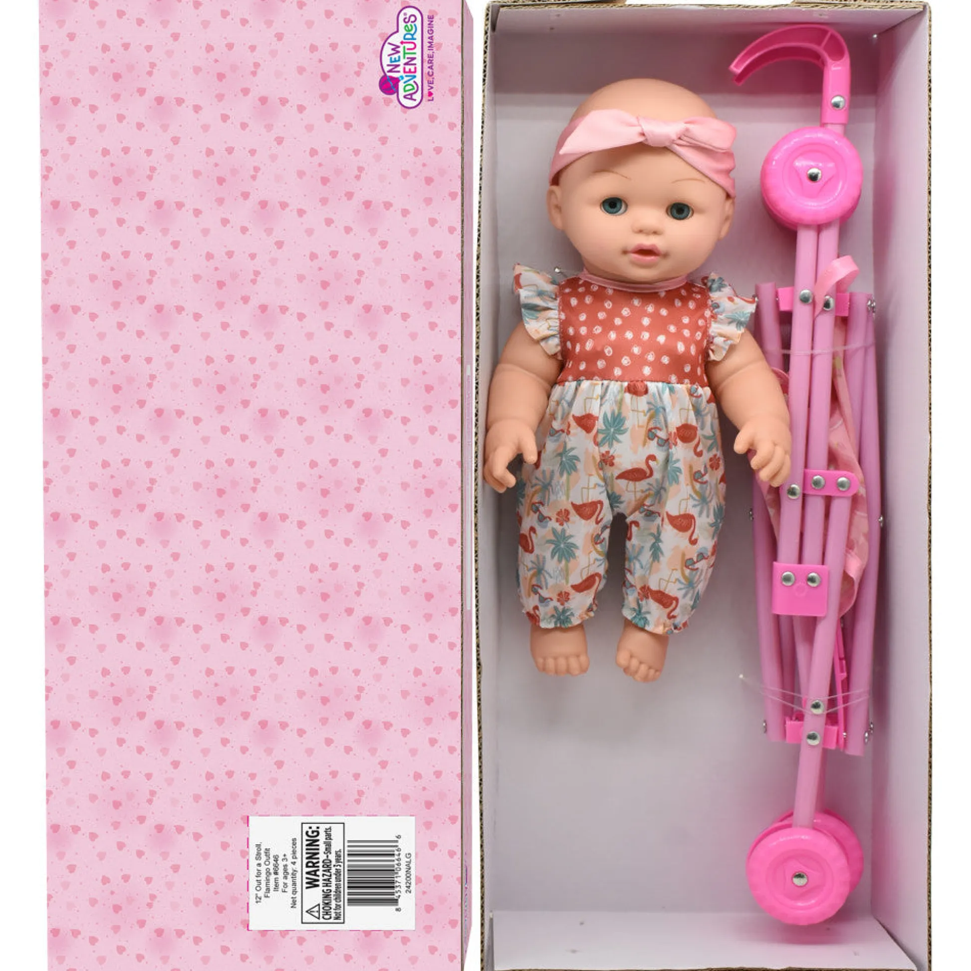 Flat River Group Little Darlings Flamingo Jumper & Pink Stroller Playset* Stuffed Animals & Plush Toys