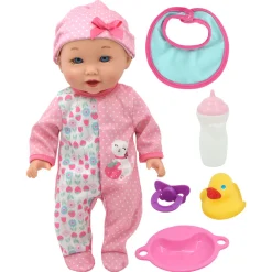 Flat River Group Little Darlings 12-inch - Pink Strawberry Kitty Playtime Doll* Interactive Dolls & Pets|Stuffed Animals & Plush Toys