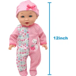 Flat River Group Little Darlings 12-inch - Pink Strawberry Kitty Playtime Doll* Interactive Dolls & Pets|Stuffed Animals & Plush Toys