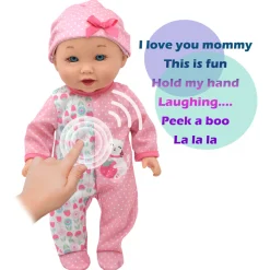 Flat River Group Little Darlings 12-inch - Pink Strawberry Kitty Playtime Doll* Interactive Dolls & Pets|Stuffed Animals & Plush Toys
