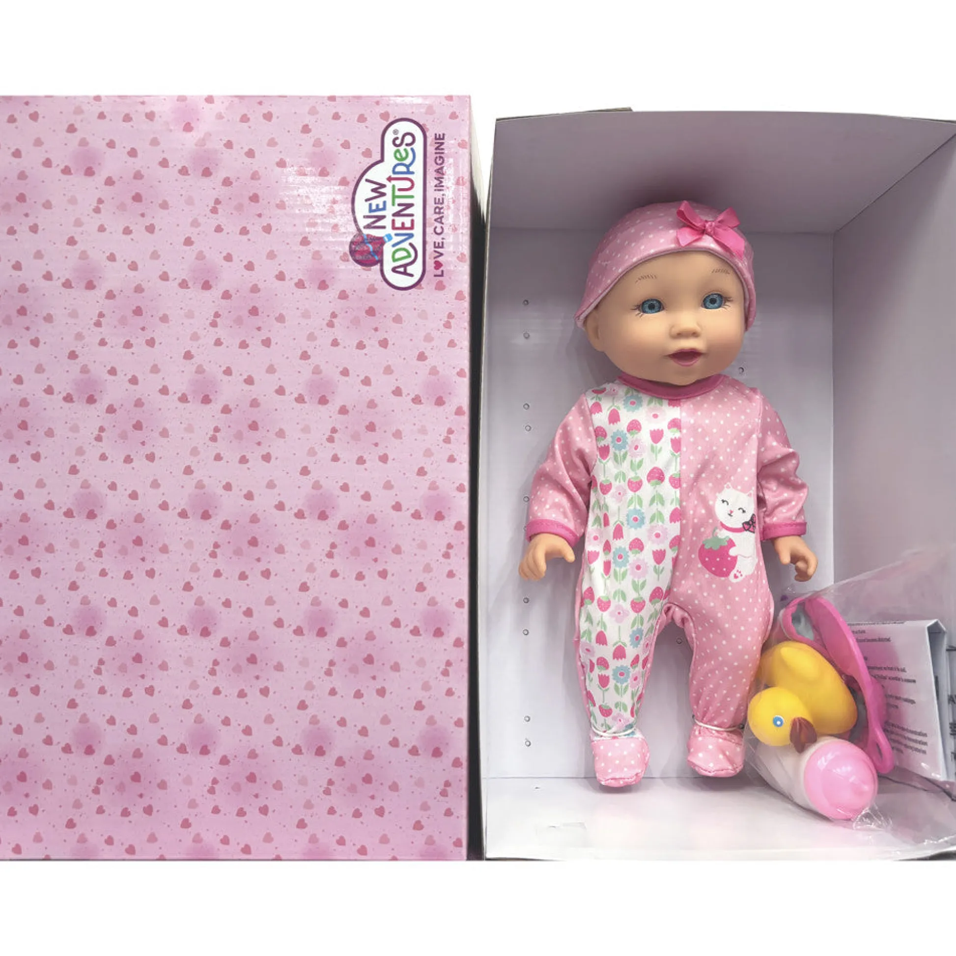 Flat River Group Little Darlings 12-inch - Pink Strawberry Kitty Playtime Doll* Interactive Dolls & Pets|Stuffed Animals & Plush Toys