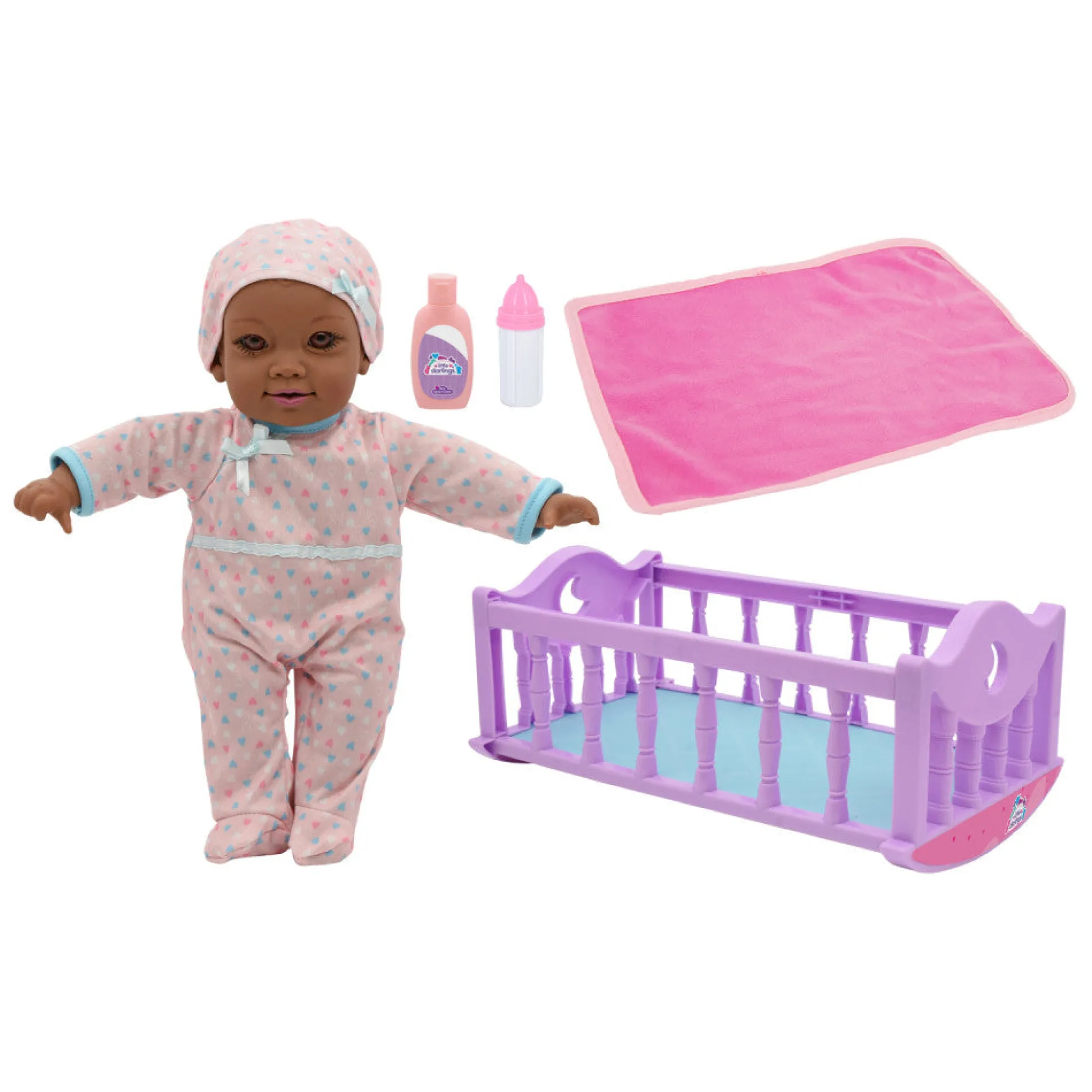 Flat River Group Little Darlings 12-inch Crib Time Fun - Interactive Baby Doll* Interactive Dolls & Pets|Stuffed Animals & Plush Toys