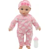 Flat River Group Little Darlings 14-inch Kiss N Tickles Baby Doll - Pink Swan Onesie* Social & Emotional Skills|Baby Dolls