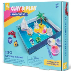 Flat River Group Little Yellow Bicycle Clay & Play Island Adventure Craft Kit - 92pcs* Clay, Dough & Sand Art
