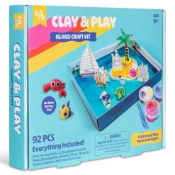 Flat River Group Little Yellow Bicycle Clay & Play Island Adventure Craft Kit - 92pcs* Clay, Dough & Sand Art