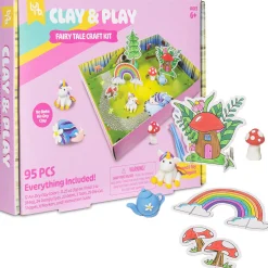 Flat River Group Little Yellow Bicycle Fairy Tale Friends Clay Craft Kit - 95pcs* Clay, Dough & Sand Art