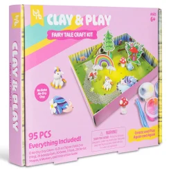 Flat River Group Little Yellow Bicycle Fairy Tale Friends Clay Craft Kit - 95pcs* Clay, Dough & Sand Art
