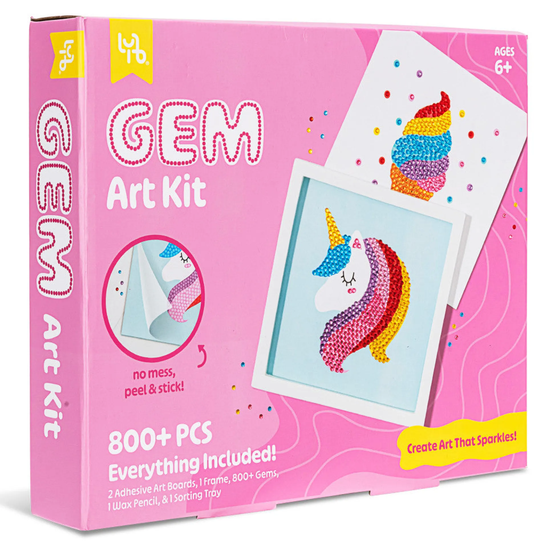 Flat River Group Little Yellow Bicycle Ice Cream & Unicorn Gem Art Kit - 800+ Pcs* Crafts & Activities