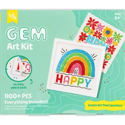 Flat River Group Little Yellow Bicycle Rainbow & Blooms Gem Art Kit - 1100+ pc Set* Crafts & Activities