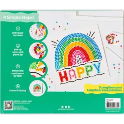 Flat River Group Little Yellow Bicycle Rainbow & Blooms Gem Art Kit - 1100+ pc Set* Crafts & Activities