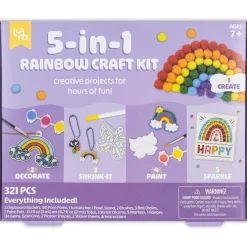 Flat River Group Little Yellow Bicycle Rainbow Explorer 5-in-1 Craft Kit - Colorful* Crafts & Activities