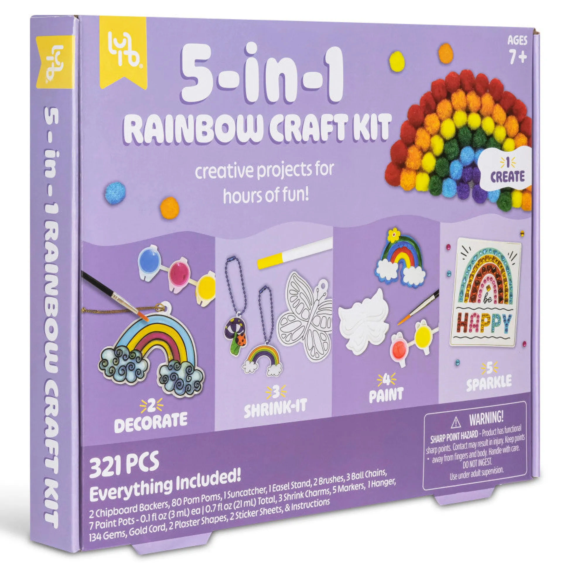 Flat River Group Little Yellow Bicycle Rainbow Explorer 5-in-1 Craft Kit - Colorful* Crafts & Activities