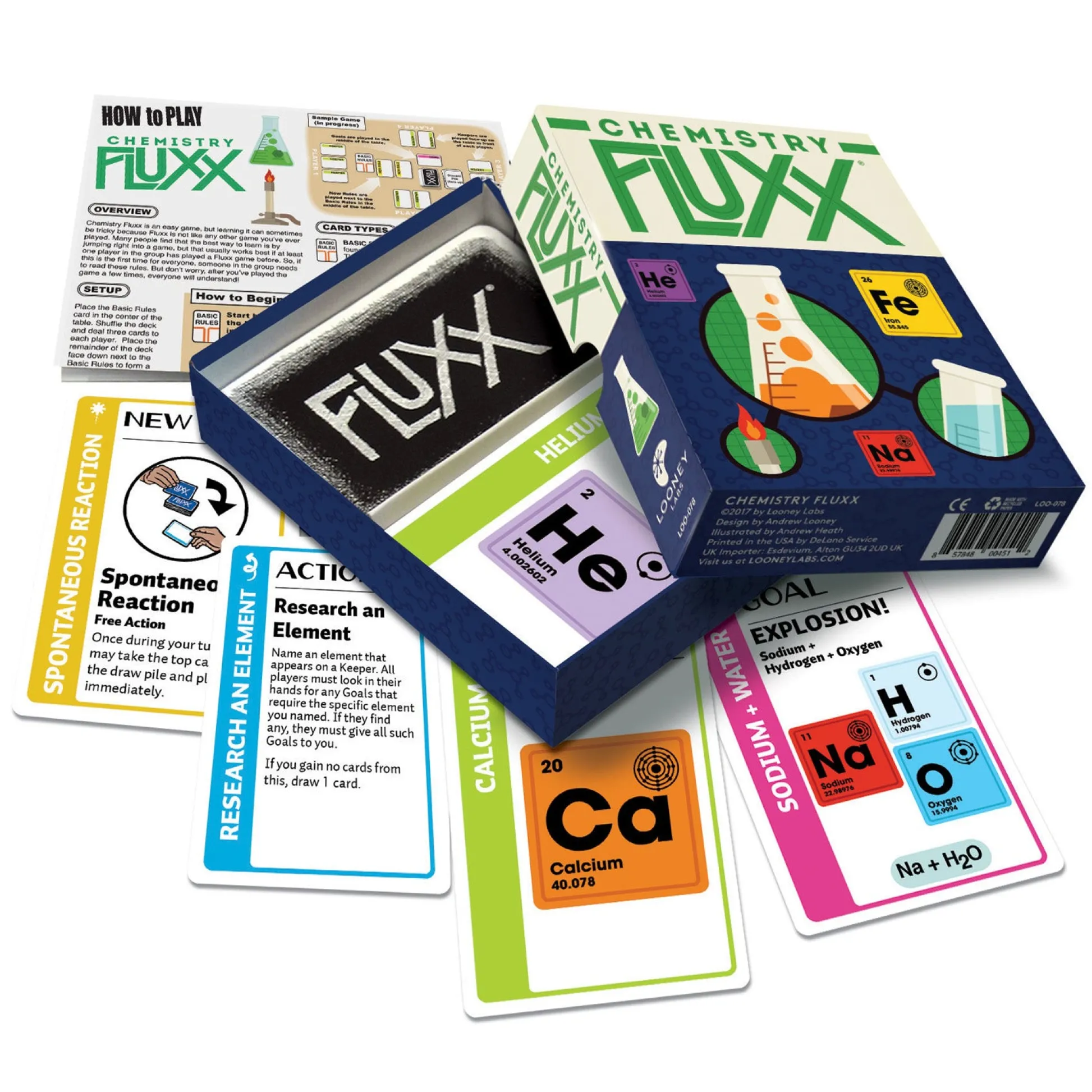 Educators Resource Looney Labs Chemistry Fluxx Card Game - Ever-Changing Elemental Fun!* Card Games