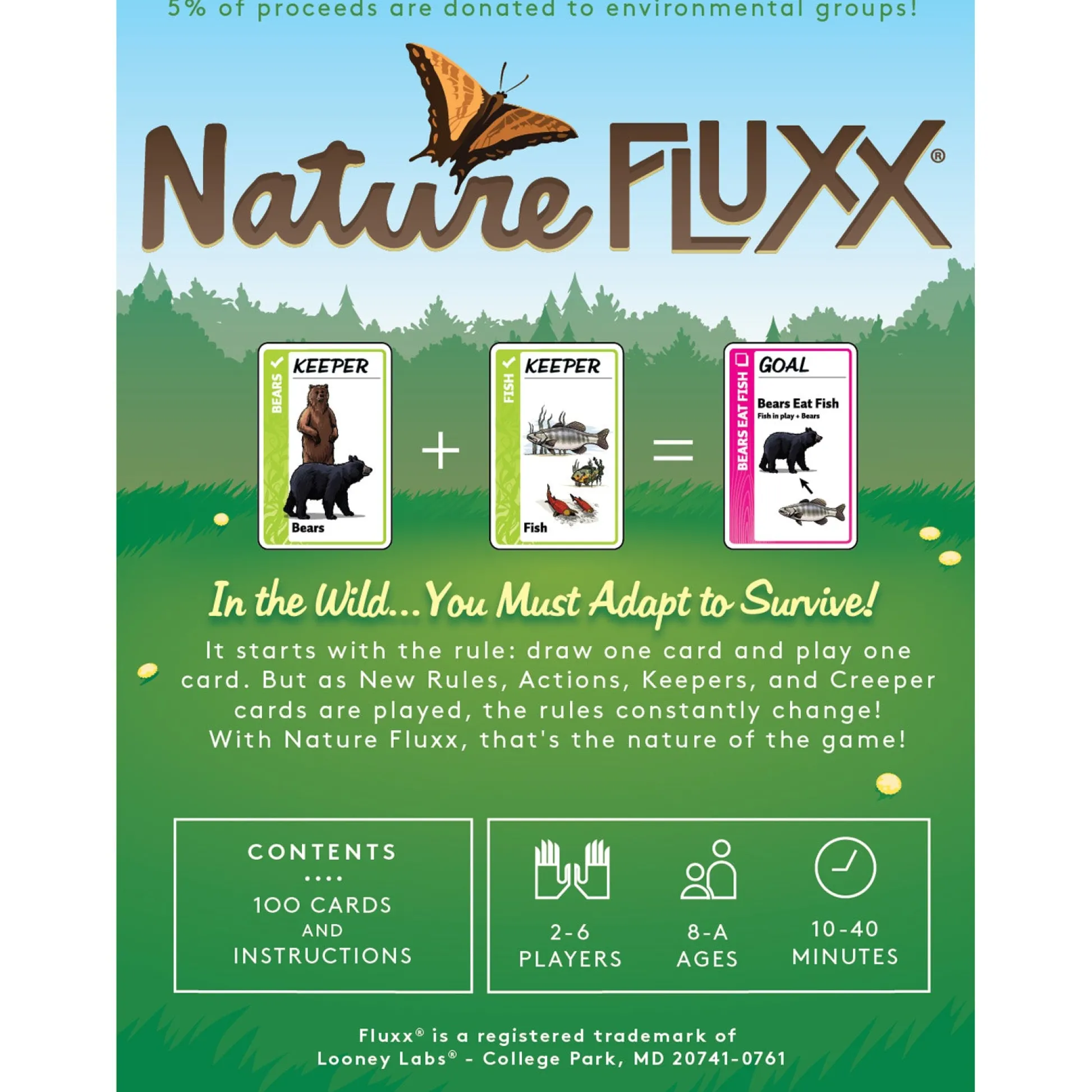 Educators Resource Looney Labs Nature Fluxfire Ecology Card Game* Card Games