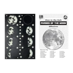 AreYouGame Luminous Moonlight Magic: Glow-in-the-Dark Phases of the Moon Adhesives* Crafts & Activities