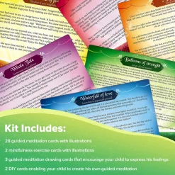 Flat River Group Lupash Games: Mindful Land - Kids Meditation & Mindfulness Kit, Ages 6+* Family & Entertainments Games|Social & Emotional Skills