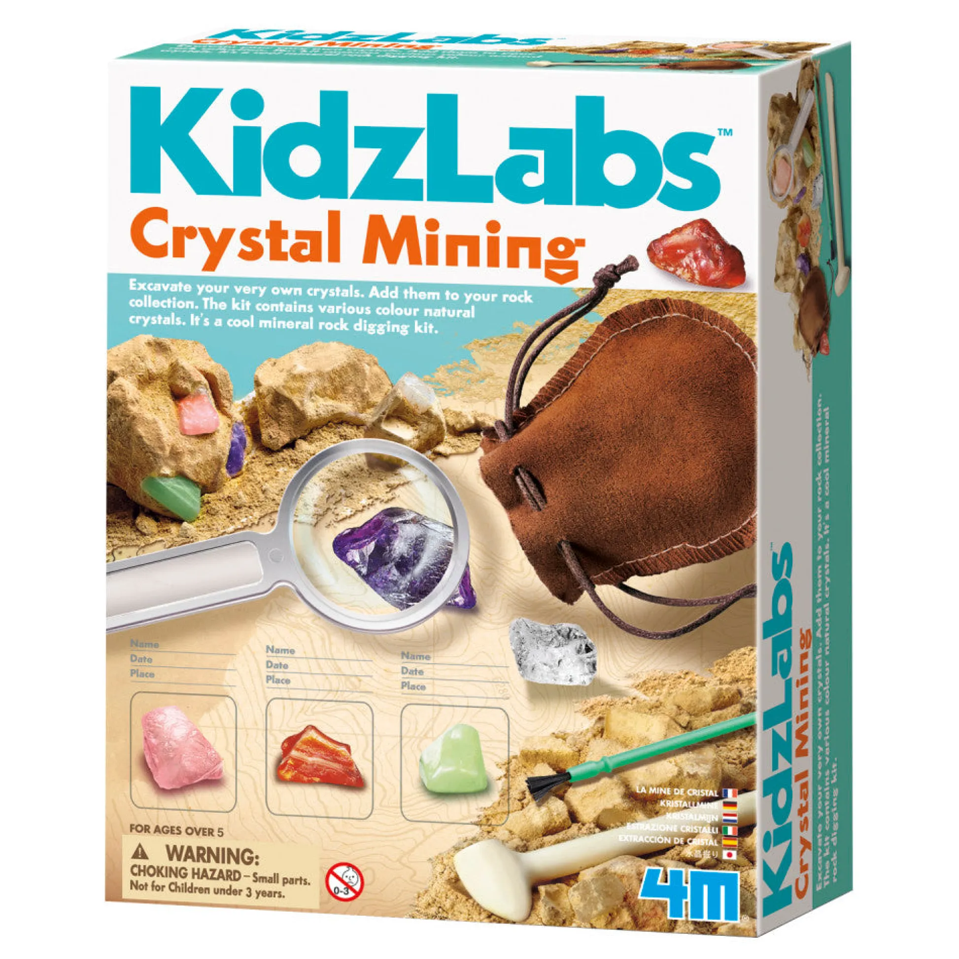 Flat River Group 4M KidzLabs Crystal Mining Science Kit - Excavate Real Crystals* Science & Discovery