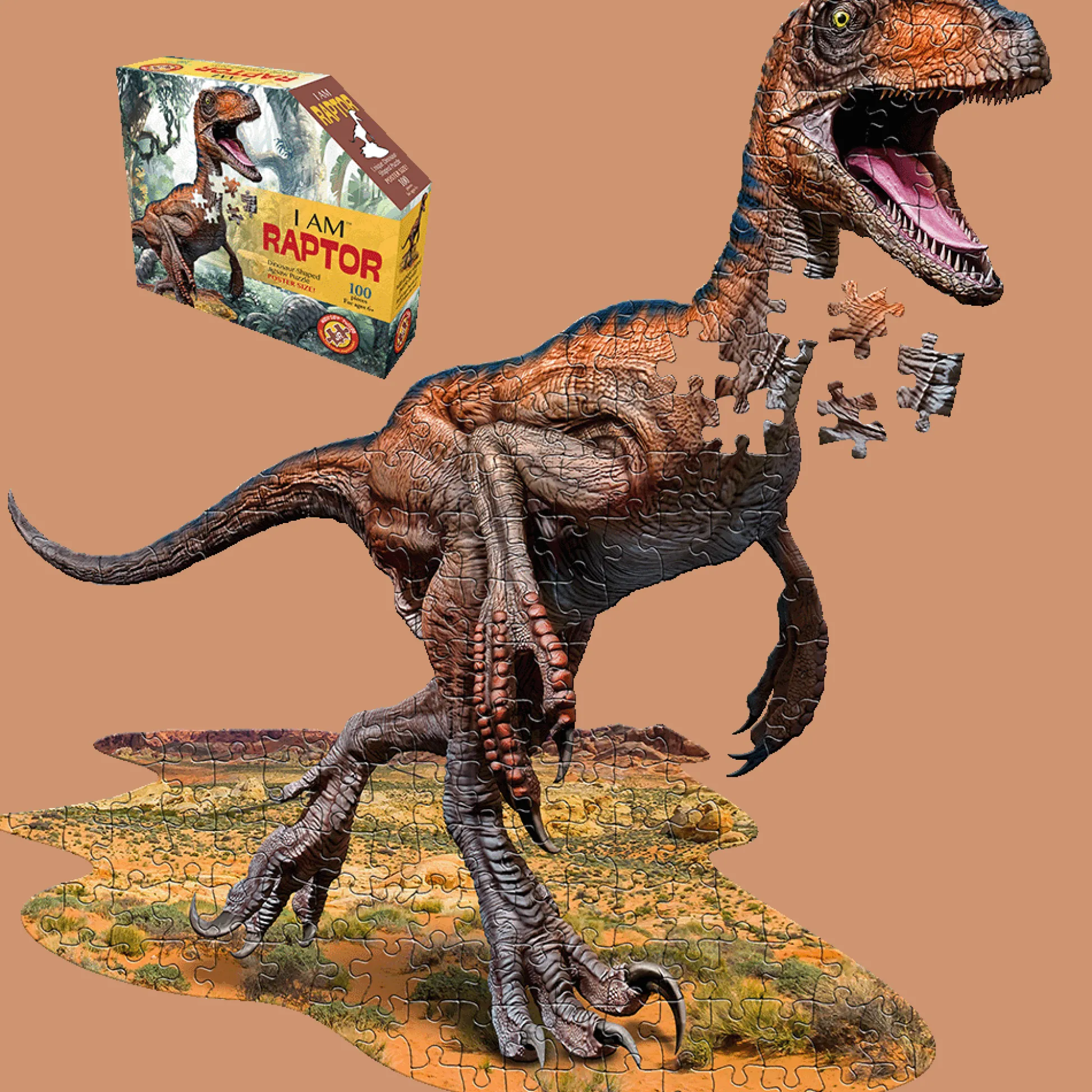 Maddcapp Games Madd Capp Dinosaur-Themed Raptor Jigsaw Puzzle - 100 pc* Puzzles