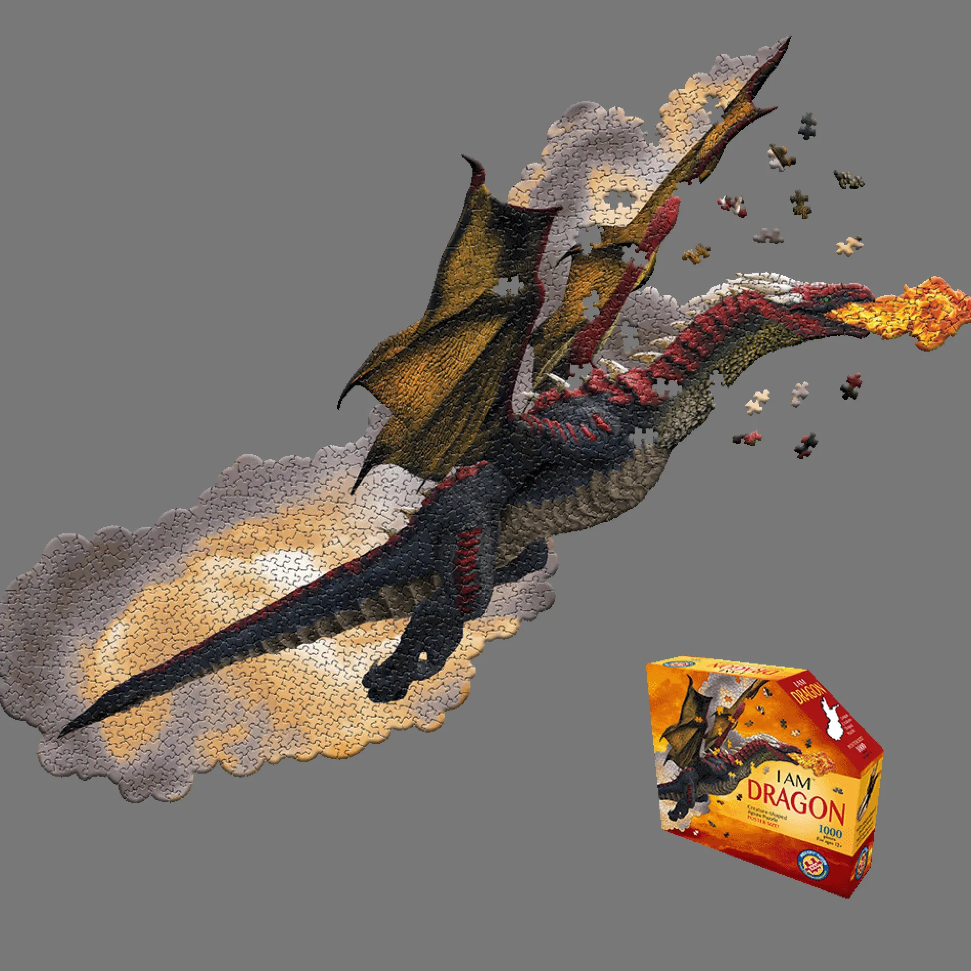 Maddcapp Games Madd Capp I AM DRAGON Unique-Shaped 1000 pc Jigsaw Puzzle* Puzzles