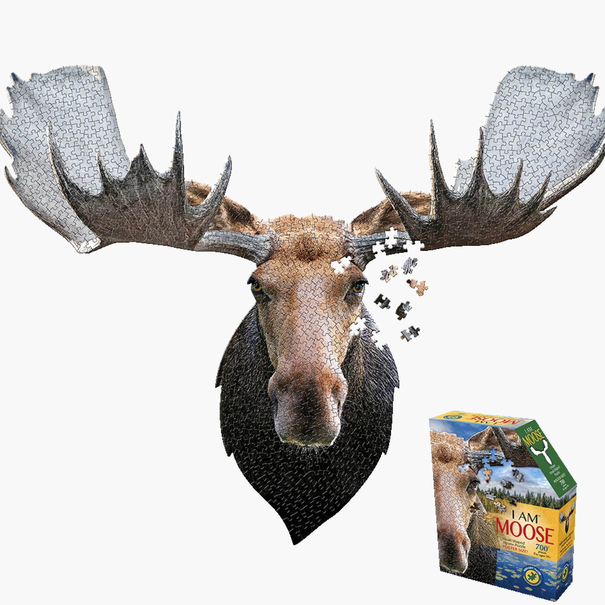 Maddcapp Games Madd Capp I AM MOOSE 700-Piece Jigsaw Puzzle - Unique Animal Head Shape* Puzzles