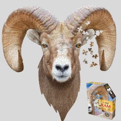 Maddcapp Games Madd Capp I AM RAM Animal Head-Shaped Jigsaw Puzzle - 550 pc* Puzzles