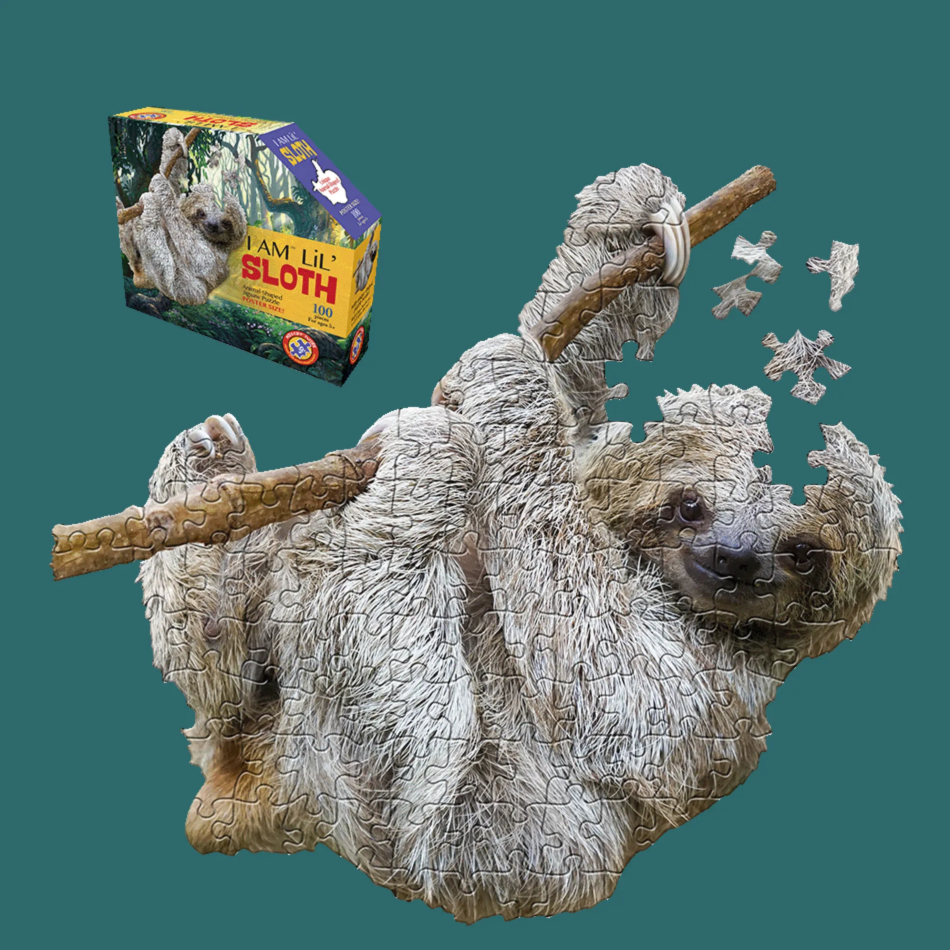 Maddcapp Games Madd Capp Jungle Animals Sloth Jigsaw Puzzle - 100 pc* Puzzles