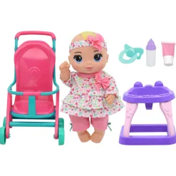 Flat River Group Magic Nursery 8" Stroll N Scoot Set - Hearts & Colors Playset for Toddlers* Stuffed Animals & Plush Toys