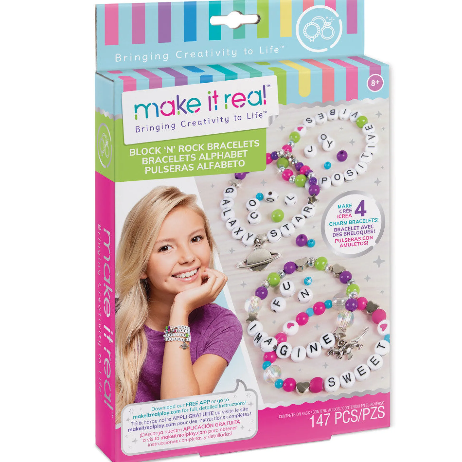 Flat River Group Make It Real Block 'N Rock DIY Bracelet Making Kit* Crafts & Activities