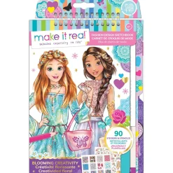 Flat River Group Make It Real Blooming Creativity Fashion Design Sketchbook Kit*Kids Kids Books|Drawing, Color & Painting