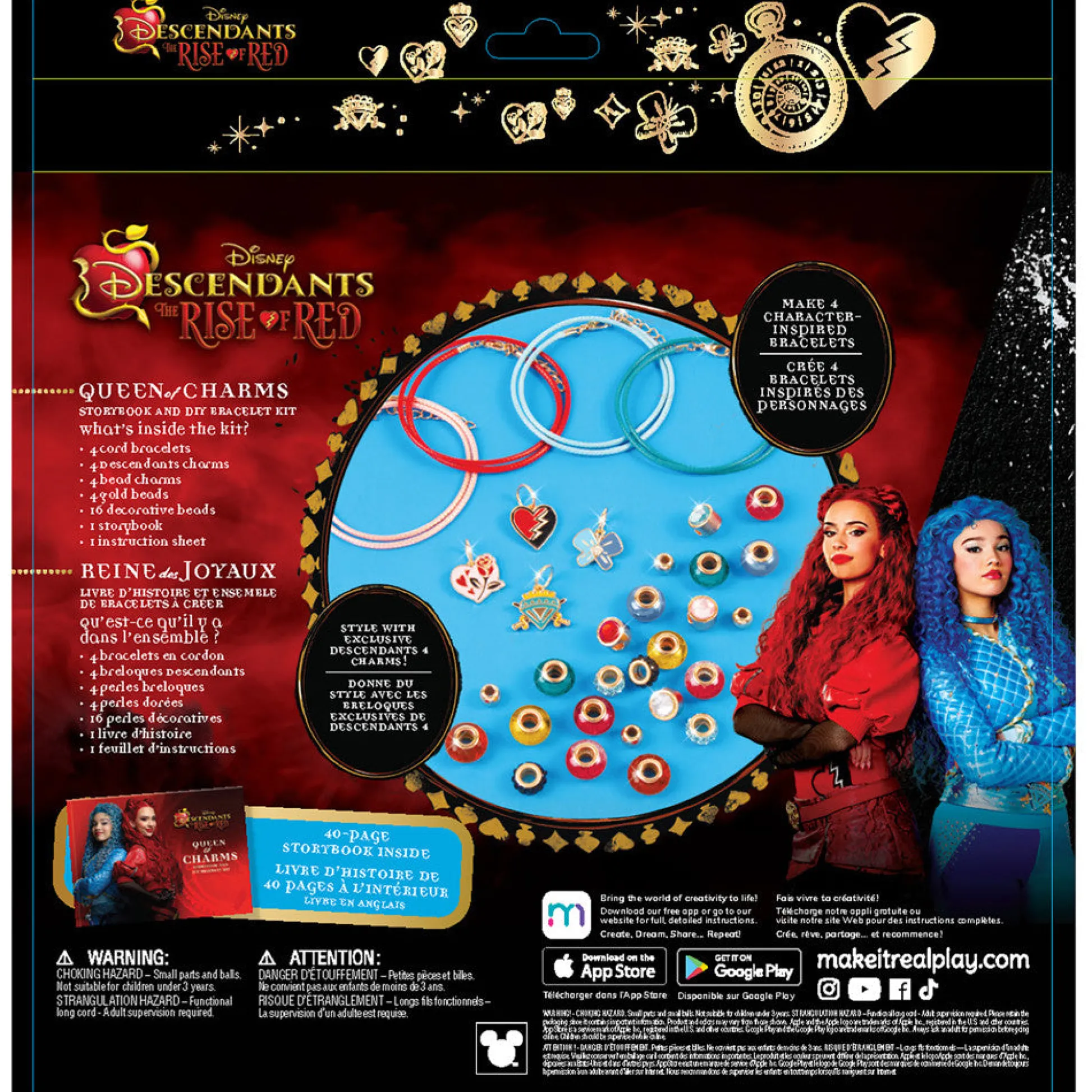 Flat River Group Make It Real Descendants 4 Rise Of Red Queen of Charms DIY Jewelry Kit - 34pc* Crafts & Activities