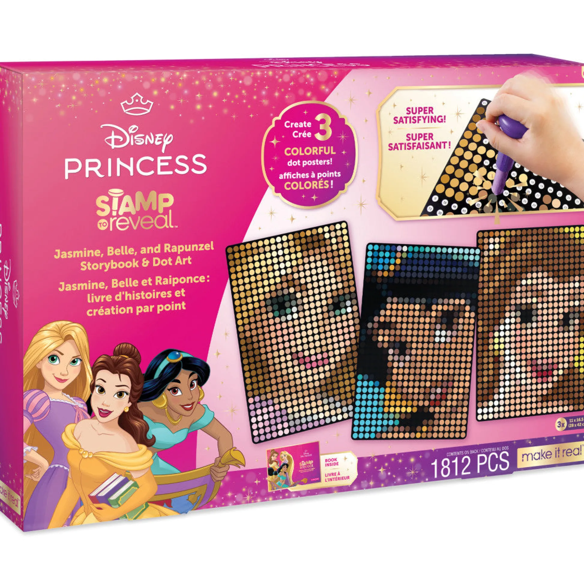 Flat River Group Make It Real Disney Princess Storybook Stamp and Dot Art Kit - Jasmine, Belle, Rapunzel*Kids Kids Books|Crafts & Activities