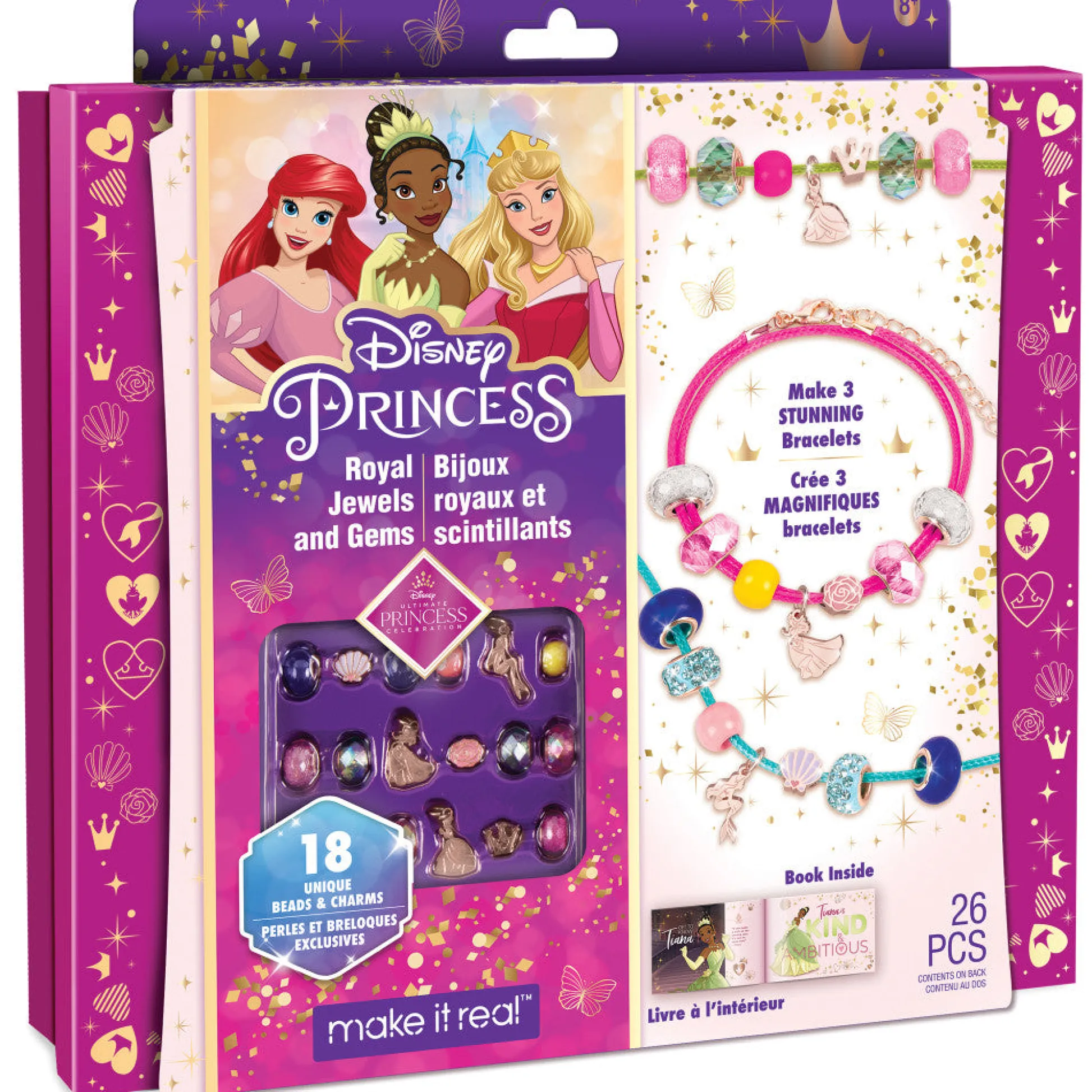 Flat River Group Make It Real Disney Princess Royal Jewels & Gems Bracelet Making Kit* Crafts & Activities