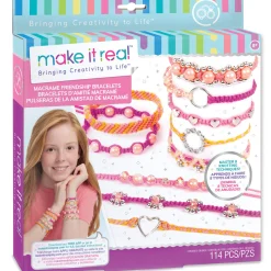 Flat River Group Make It Real Macrame Friendship Bracelet Kit - Colorful DIY Jewelry Crafting Set* Crafts & Activities